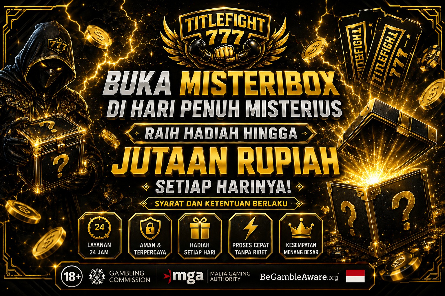 Buka Misteribox di Titlefight777: Raih Hadiah Jutaan Rupiah Setiap Hari!